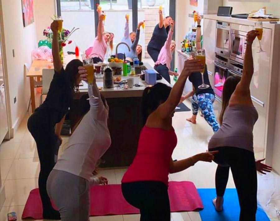 yoga hen parties